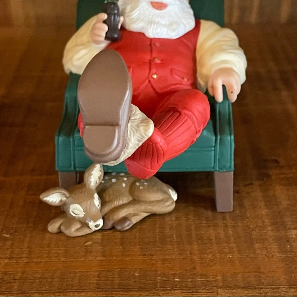 Bundle of 3 1990's Hallmark Coca Cola Santa Claus Christmas Ornaments